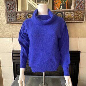 Daniel Caron lambswool angora rabbit hair purple cowl neck Sweater Medium